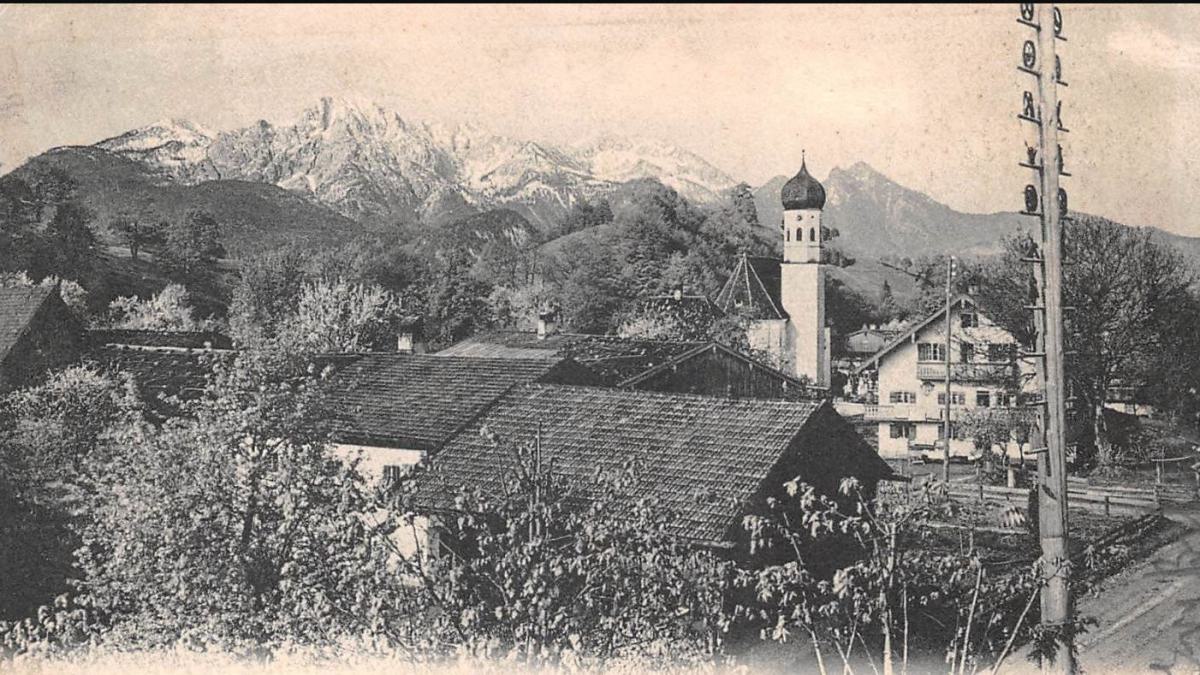 Postkarte Kochel Unterdorf