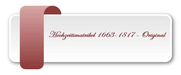 Hochzeitsmatrikel 1663-1817 - Original